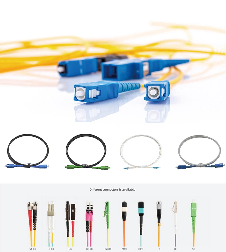 Fiber Optic Patch Cord Cat5e/CAT6 UTP Ethernet Simplex/Duplex RJ45 Rj11 Cpri Drop Sc/LC/FC/St/MPO/Mu/MTRJ/E2000 Patch Cable