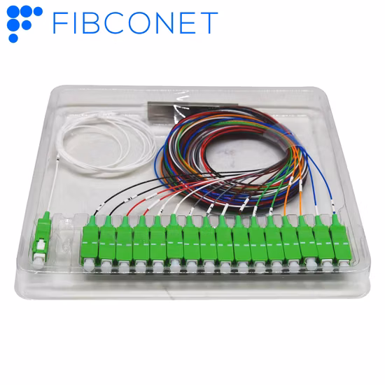 Type de tube en acier Micro Sc/APC 1X8 répartiteur PLC à fibre optique